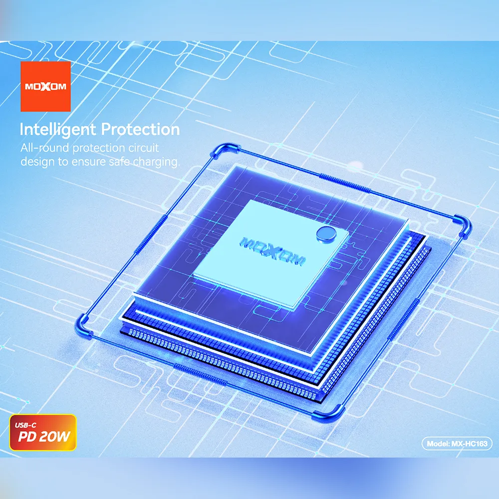 Kuciste punjaca Moxom MX-HC163 Type-C PD 20W belo