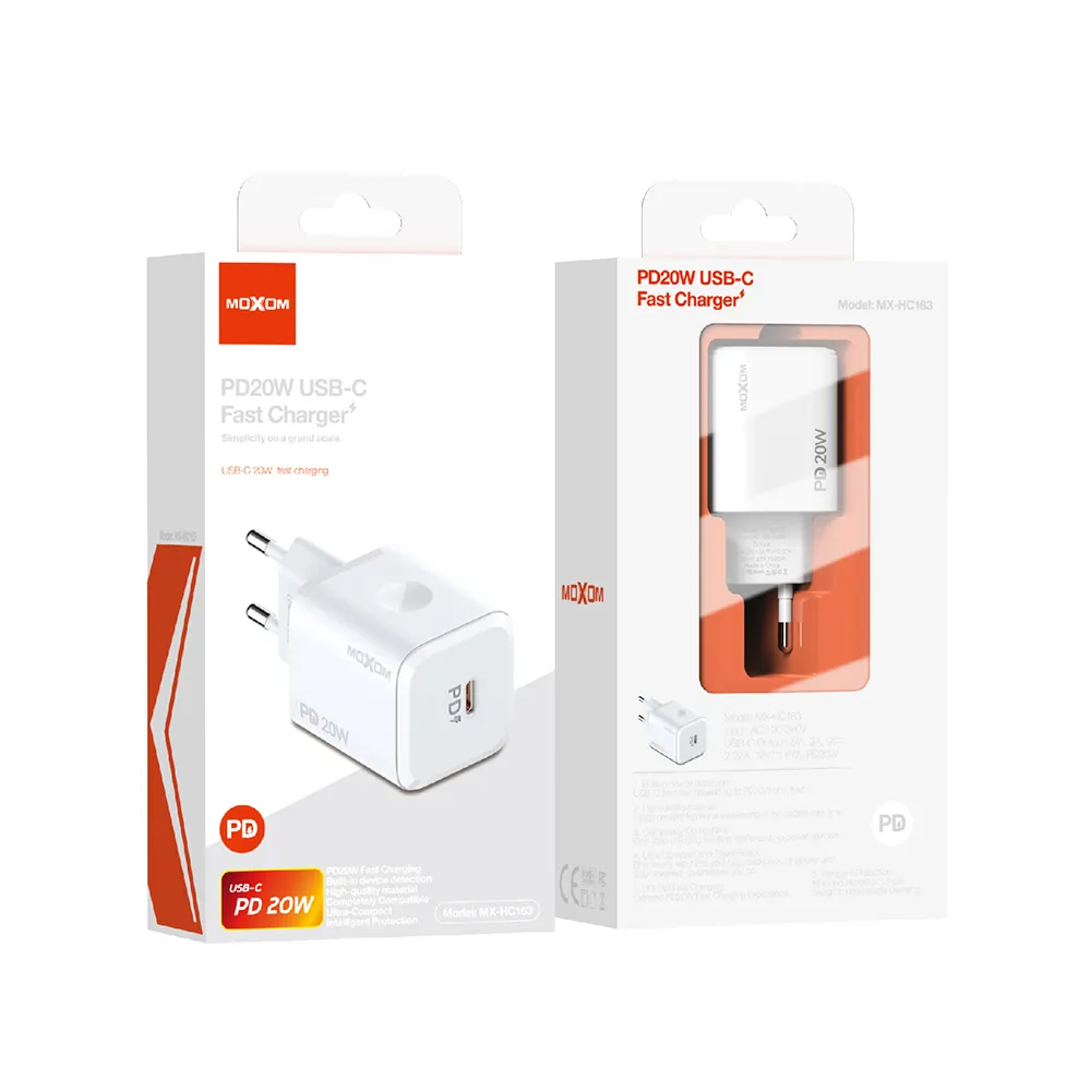 Kuciste punjaca Moxom MX-HC163 Type-C PD 20W belo