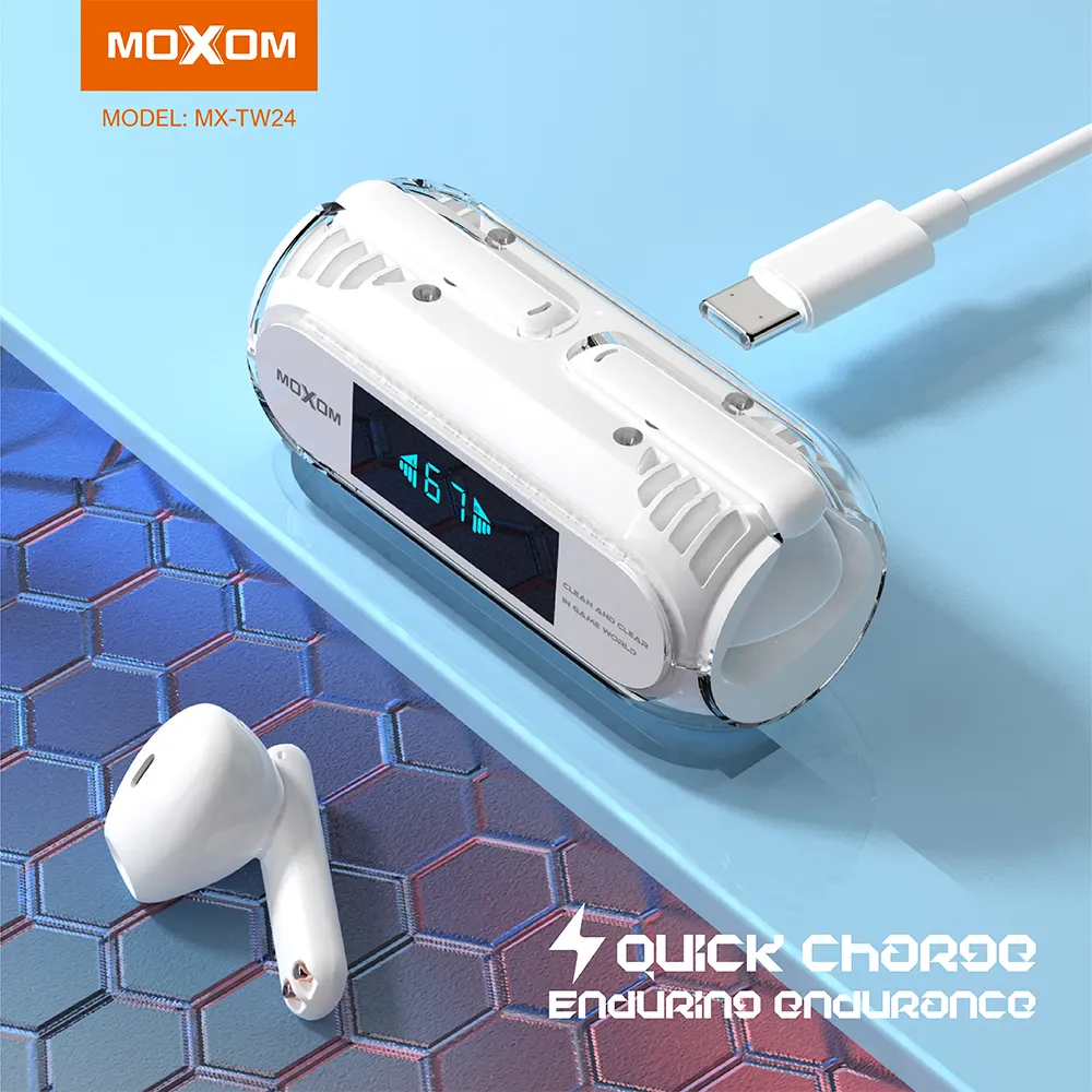 Slusalice Bluetooth Airpods Moxom MX-TW24 bele
