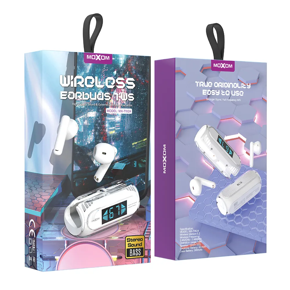Slusalice Bluetooth Airpods Moxom MX-TW24 bele