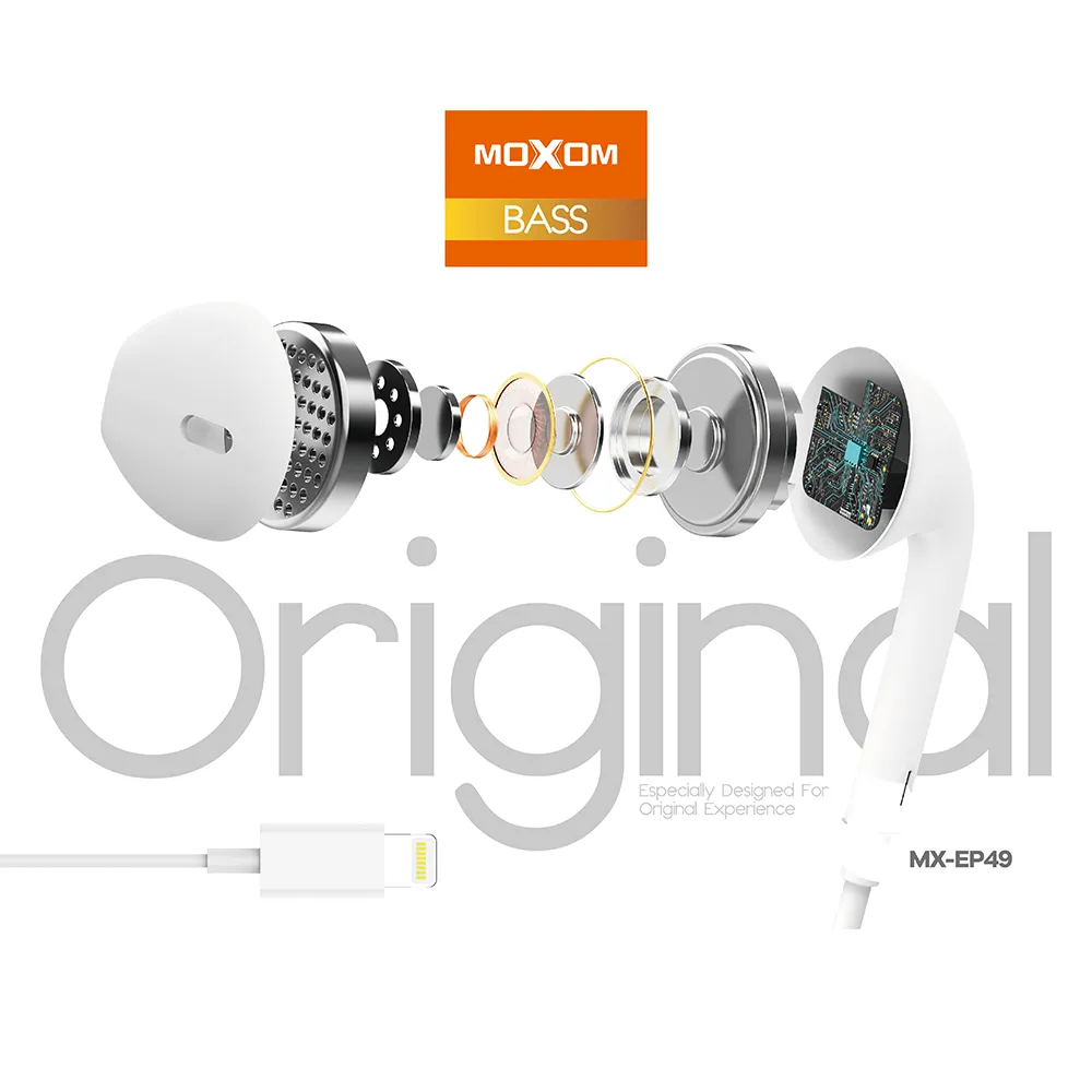 Slusalice Moxom MX-EP49 Lightning bele
