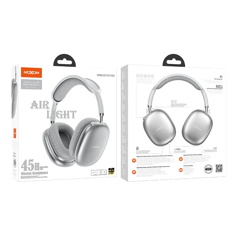 Slusalice bluetooth Moxom MX-WL75 AIR srebrne