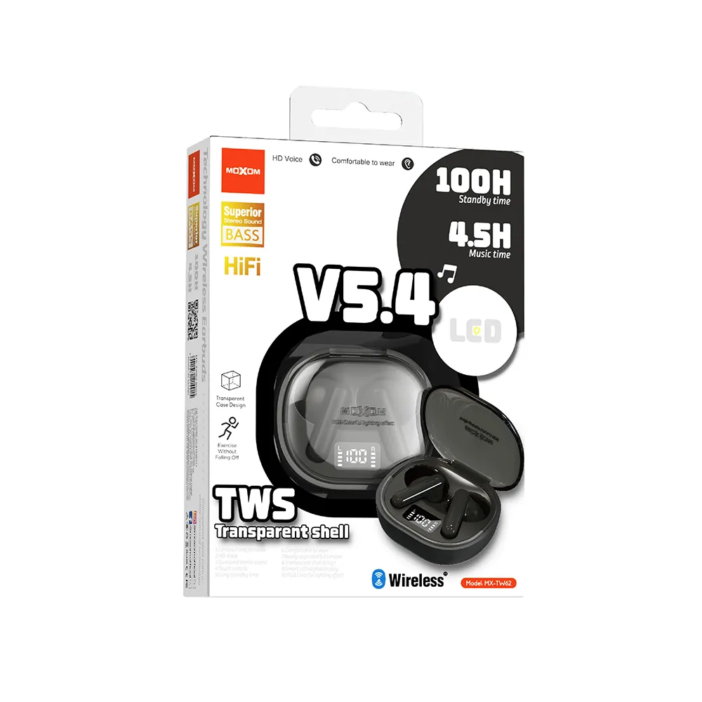 Slusalice bluetooth Moxom MX-TW62 crne