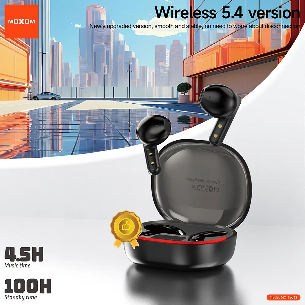 Slusalice bluetooth Moxom MX-TW62 crne