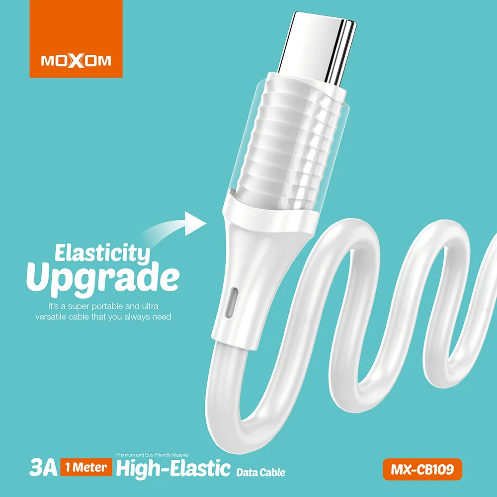 USB data kabal Moxom MX-CB109 3A Type C 1m beli