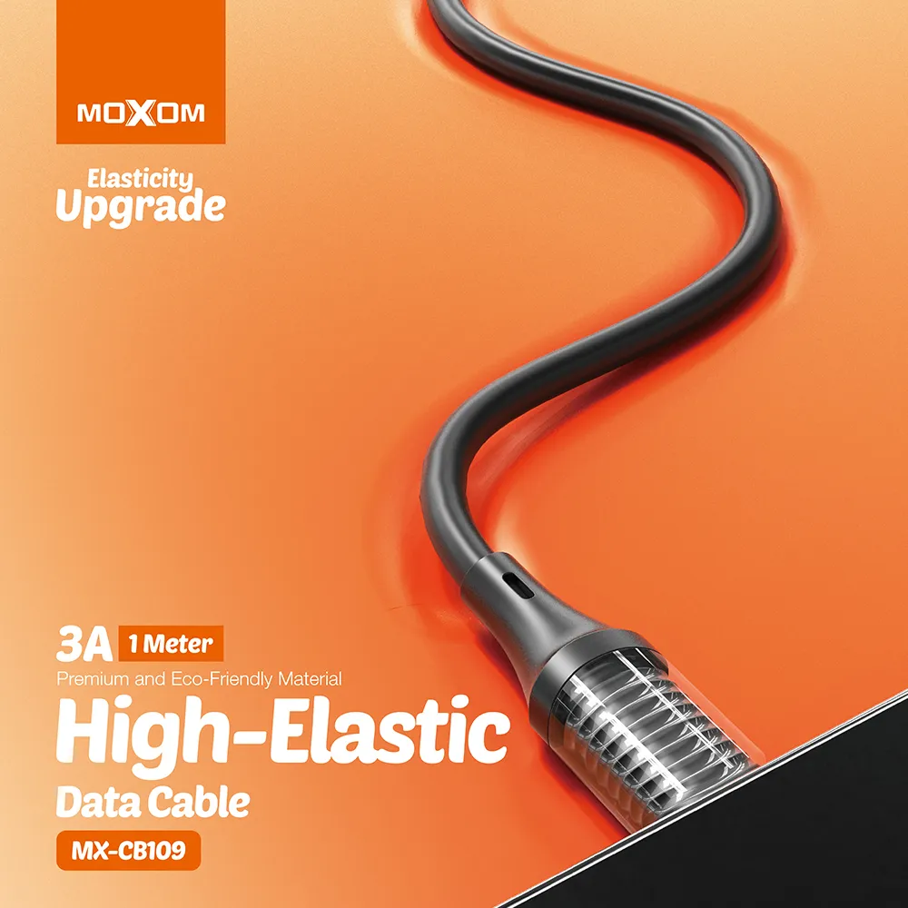 USB data kabal Moxom MX-CB109 3A Type C 1m crni