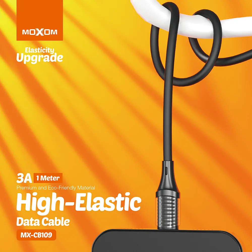 USB data kabal Moxom MX-CB109 3A Type C 1m crni