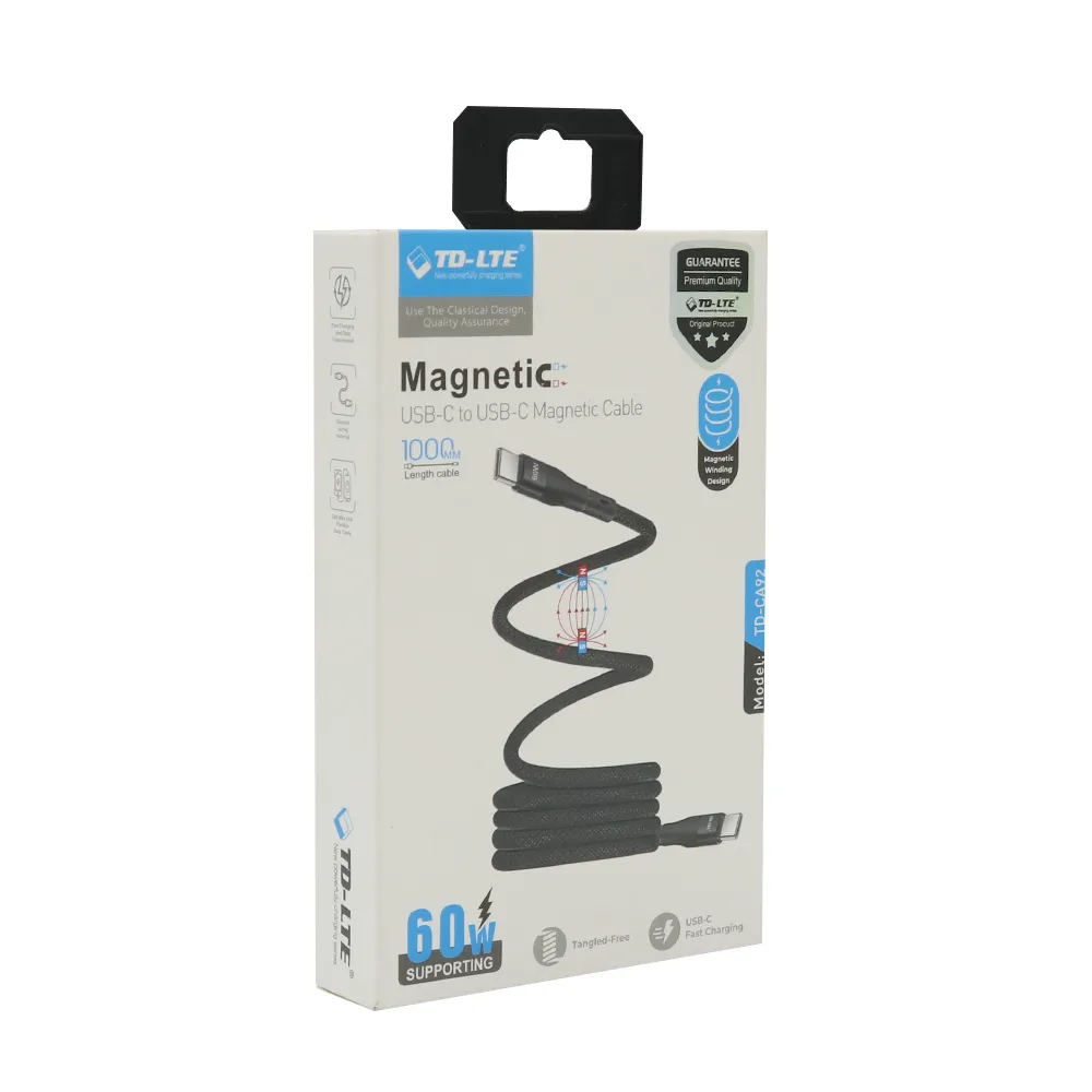USB data kabal MAGNETIC TD-CA92 Type C na Type C 60W