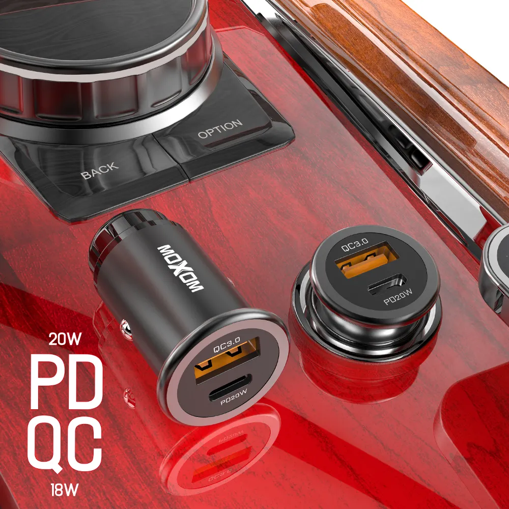 Auto punjac MOXOM MX-VC11 PD3.0+QC3.0 20W+18W crni