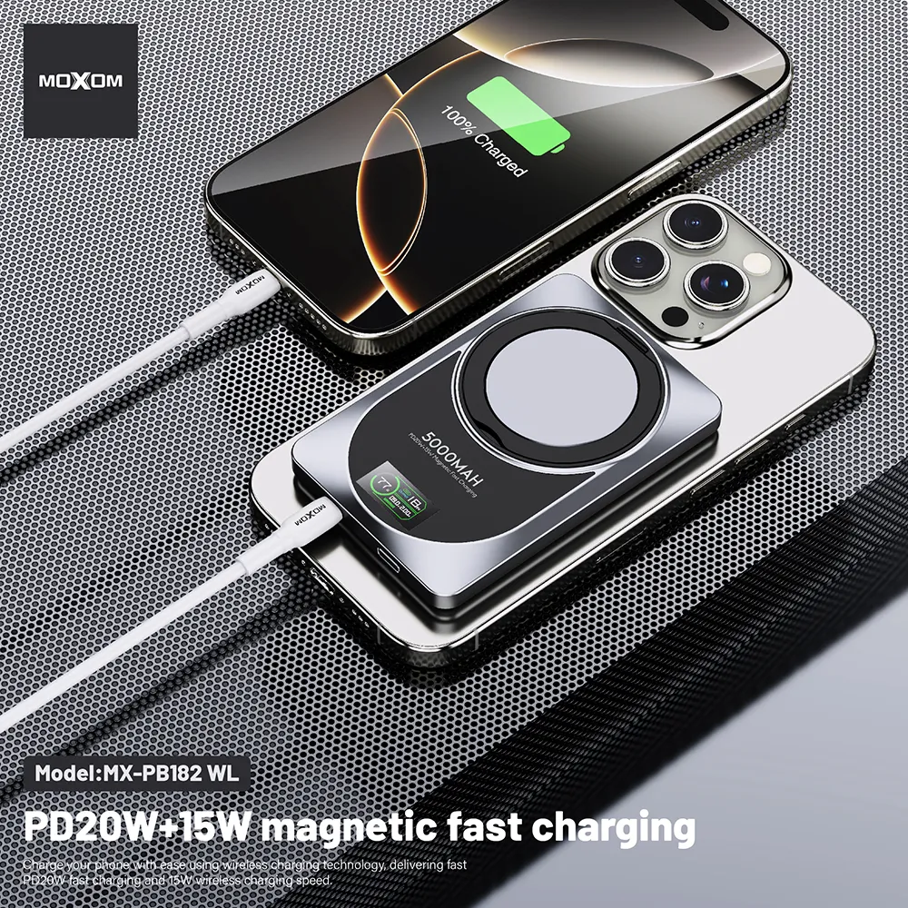 Power Bank Moxom MX-PB182 360 Rotate 5000mAh crni