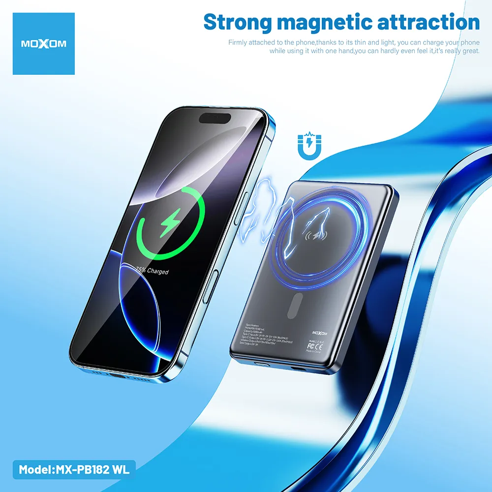 Power Bank Moxom MX-PB182 360 Rotate 5000mAh crni