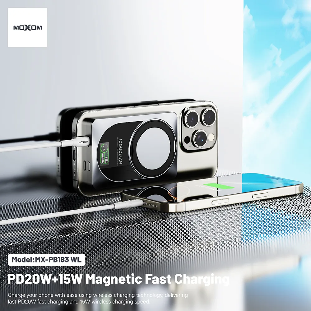 Power Bank Moxom MX-PB183 360 Rotate 10000mAh crni