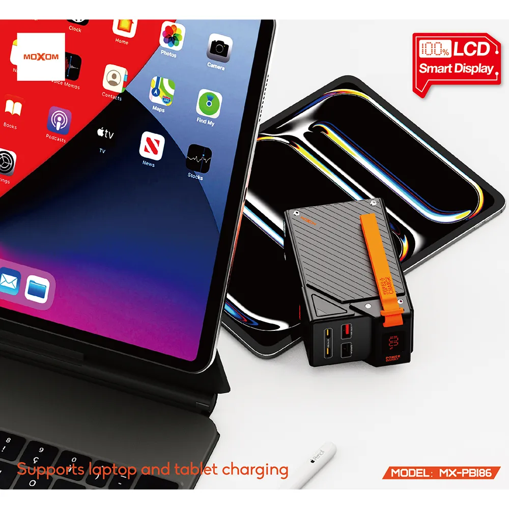 Power Bank Moxom MX-PB186 Esports high power fast charging 65W 30000mAh 3A crni