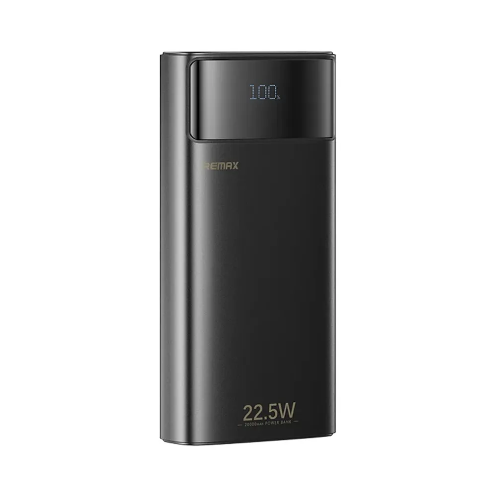 Power Bank REMAX FC-12 LED Flashlight PD 20W + QC 22.5W 20000mAh crni