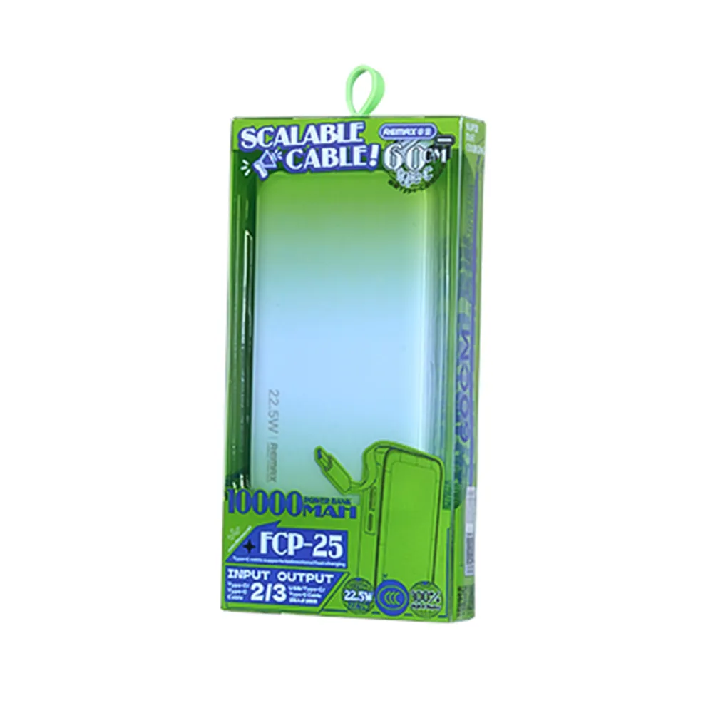 Power Bank REMAX FCP-25 Type C 22.5W QC 10000mAh plavi