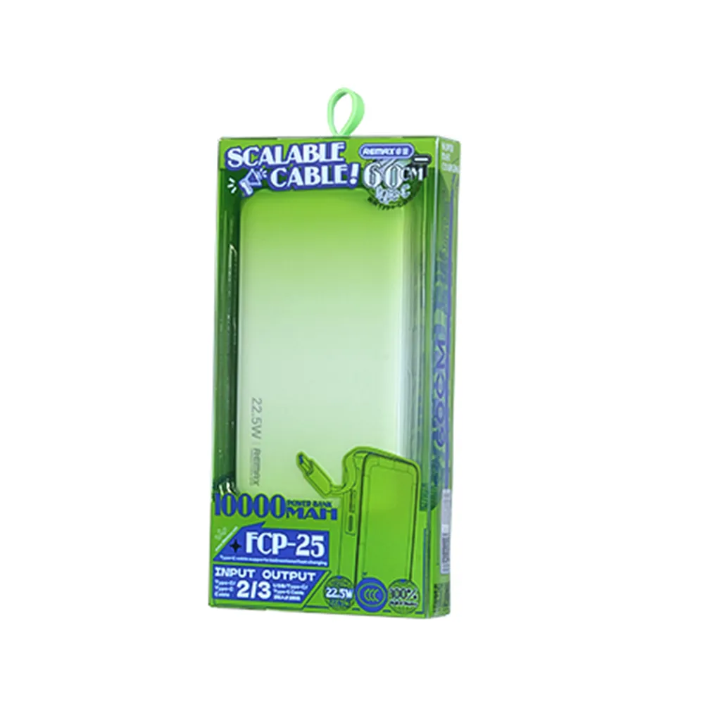 Power Bank REMAX FCP-25 Type C 22.5W QC 10000mAh zeleni