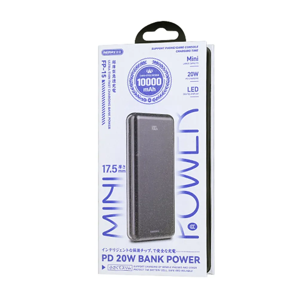 Power Bank REMAX FP-15 PD20W Fast charge 10000mAh srebrni