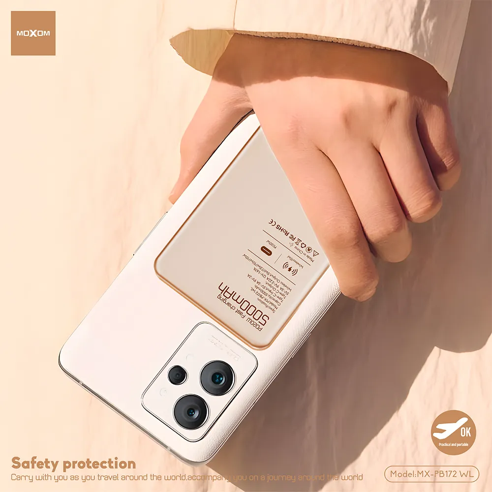 Power Bank Magsafe Moxom MX-PB172 SCP 22.5W + PD 20W 5000mAh zlatni
