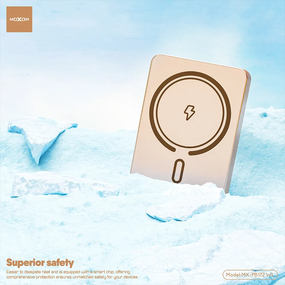 Power Bank Magsafe Moxom MX-PB172 SCP 22.5W + PD 20W 5000mAh zlatni