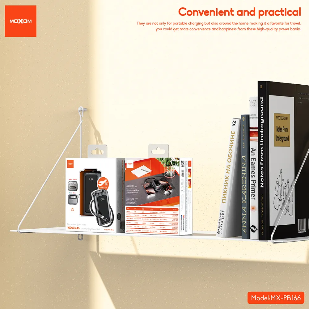 Power Bank Moxom MX-PB166 Hurricane PD 20W + QC 22.5W 10000mAh crni