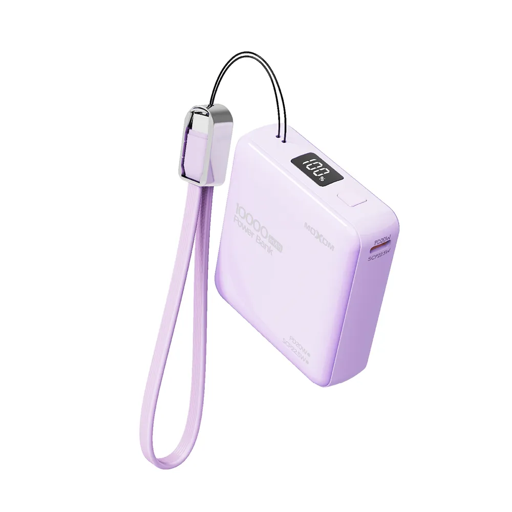 Power Bank Moxom MX-PB162 Mini Cookie PD20W + SCP22.5W 10000mAh ljubicasti