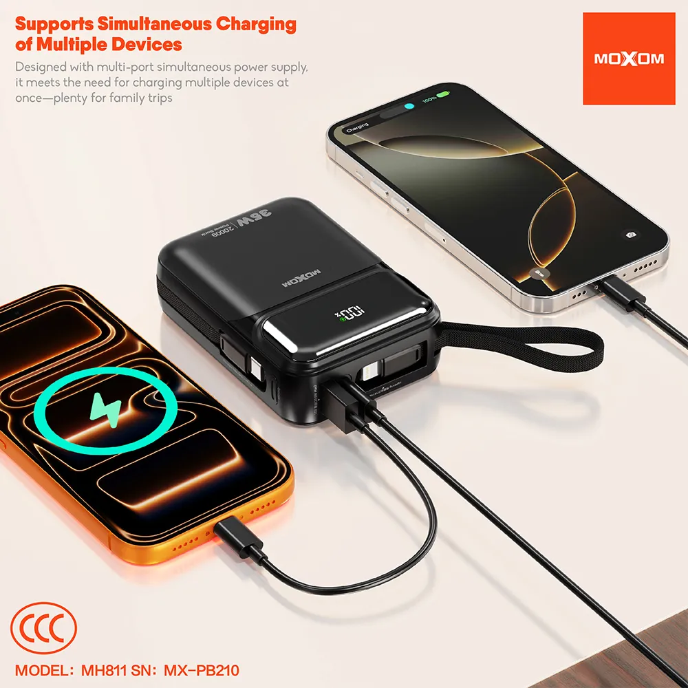 Power Bank Moxom MX-PB210 super fast charge 35W 20000mAh crni