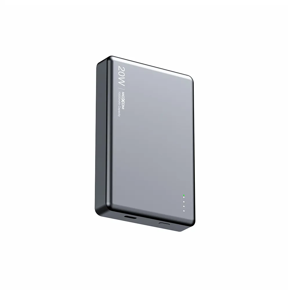 Power Bank MagSafe Moxom Ultra Thin MX-PB213 PD20W + Wireless 15W 10000mAh sivi