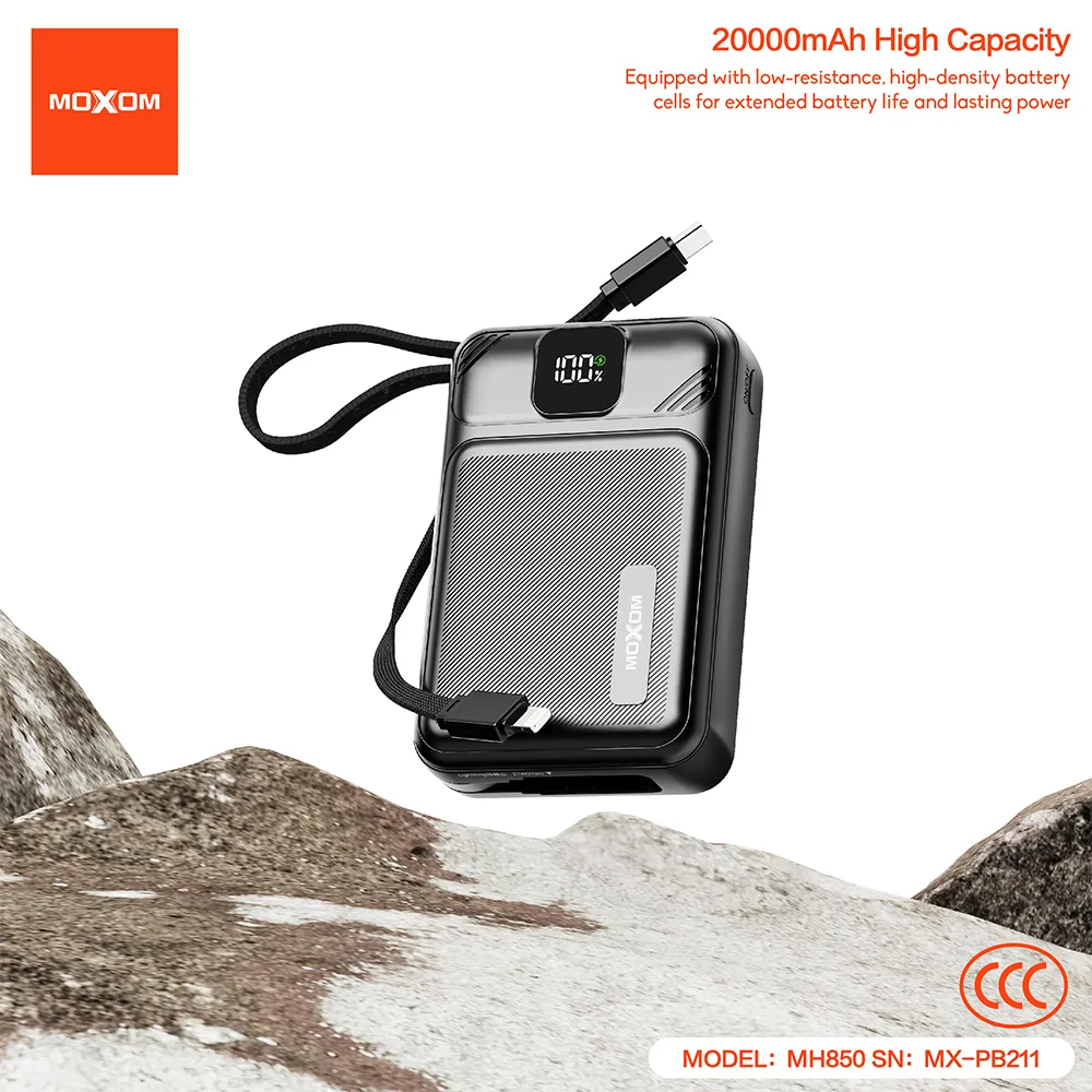 Power Bank Moxom Turbo MX-PB211 35W Fast charging 20000mAh crni