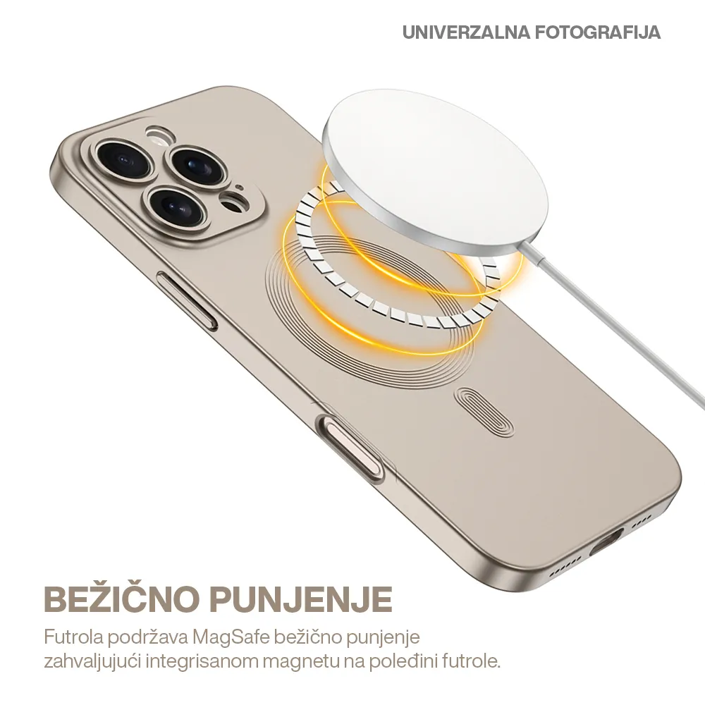 Futrola 360 COLOR MagSafe za iPhone 16 Pro (6.3) zlatna (GKK case)