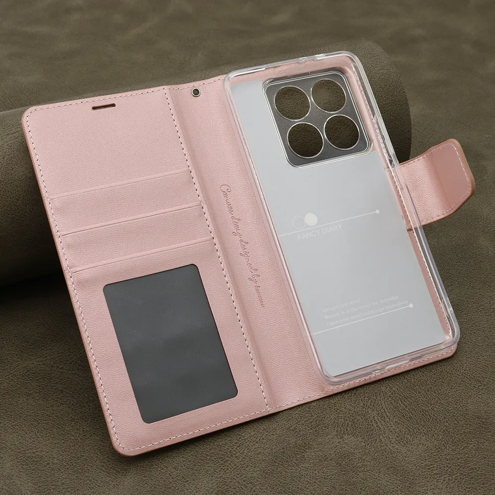 Futrola BI FOLD HANMAN II za Xiaomi 14T Pro svetlo roze