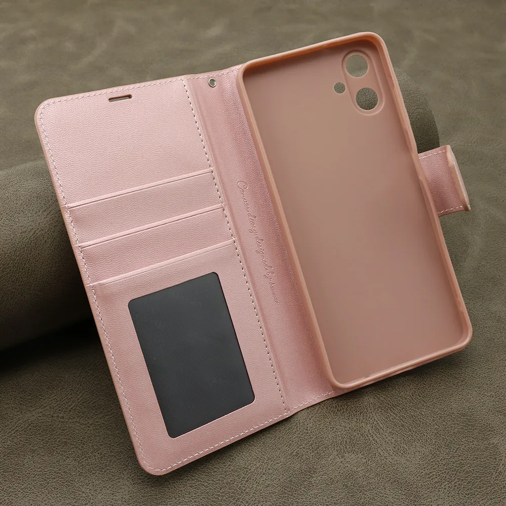 Futrola BI FOLD HANMAN II za Samsung A065F Galaxy A06 svetlo roze