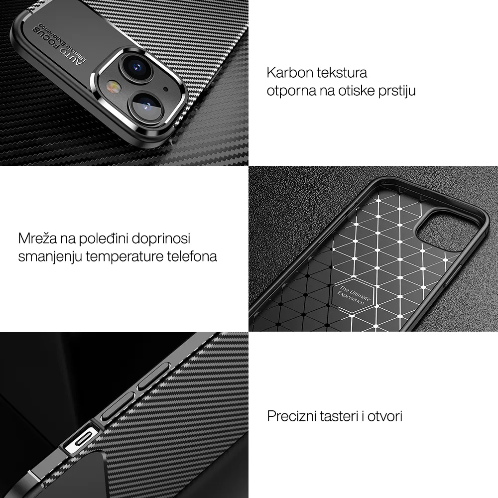 Futrola Carbon za Samsung A266B Galaxy A26 5G crna