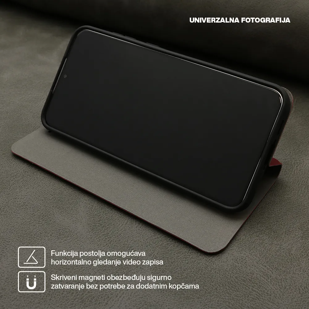 Futrola BI FOLD IHAVE PRIME STYLE za Xiaomi Redmi 14C 4G/Redmi A4 5G crvena