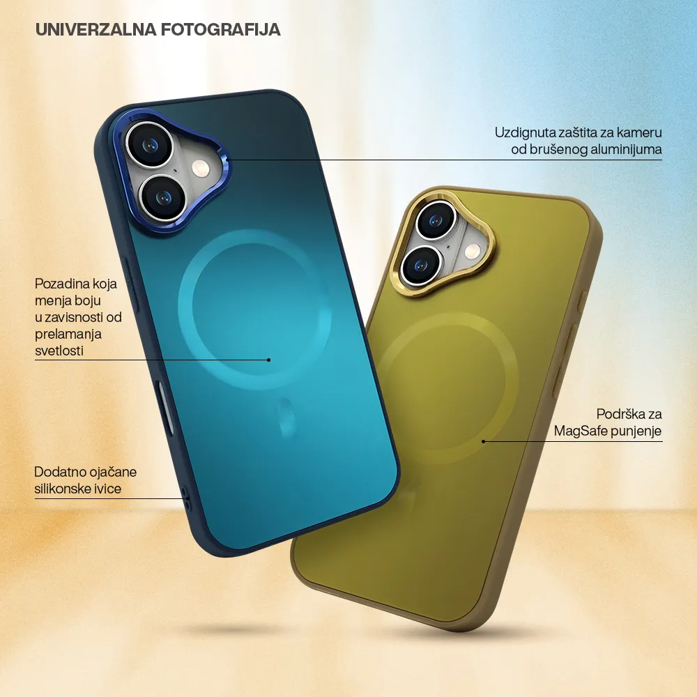 Futrola COLOR METAL MagSafe za iPhone 11 (6.1) zlatna