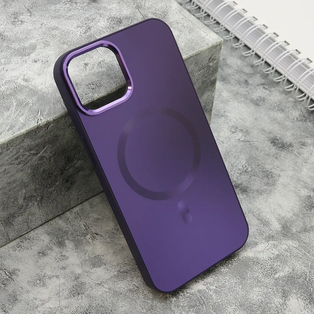 Futrola COLOR METAL MagSafe za iPhone 14 (6.1) ljubicasta