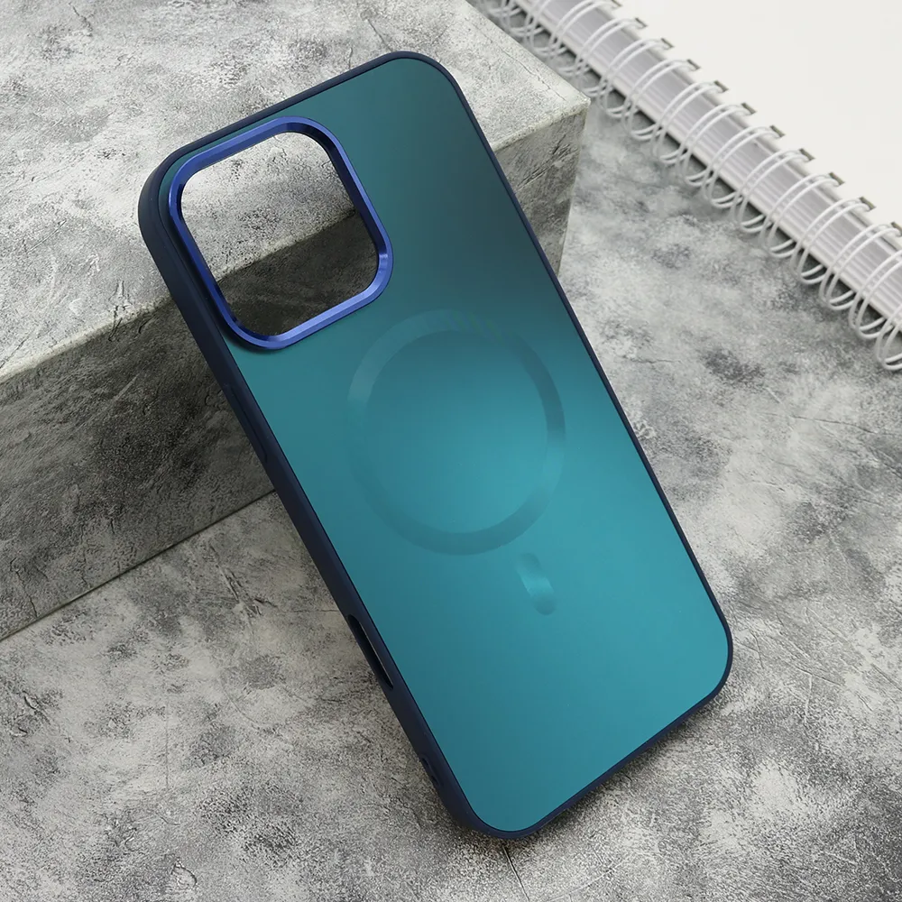 Futrola COLOR METAL MagSafe za iPhone 16 Pro Max (6.9) plava (small camera)