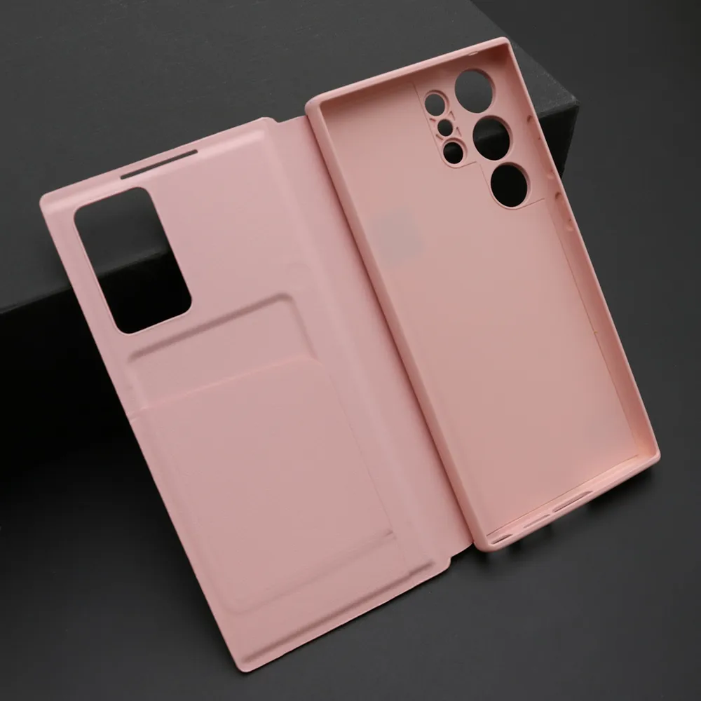 Futrola BI FOLD Smart Window za Samsung S918B Galaxy S23 Ultra 5G roze