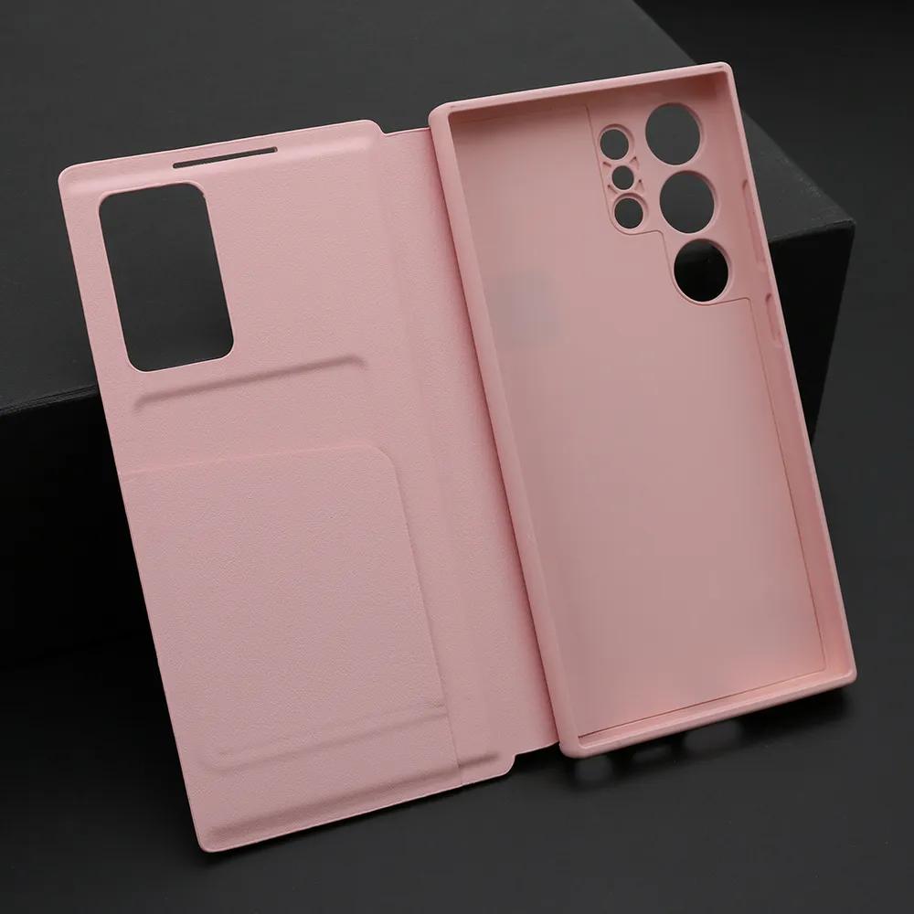 Futrola BI FOLD Smart Window za Samsung S928B Galaxy S24 Ultra 5G roze