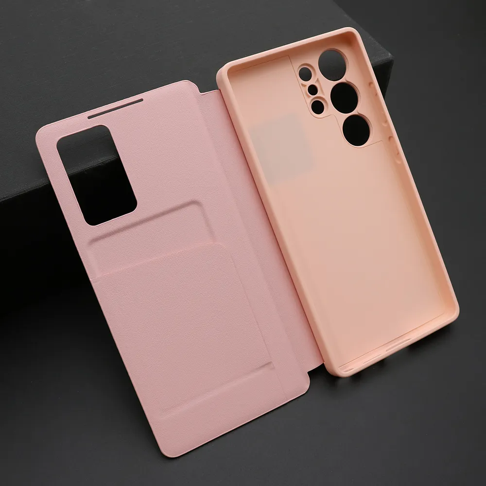 Futrola BI FOLD Smart Window za Samsung S938B Galaxy S25 Ultra 5G roze