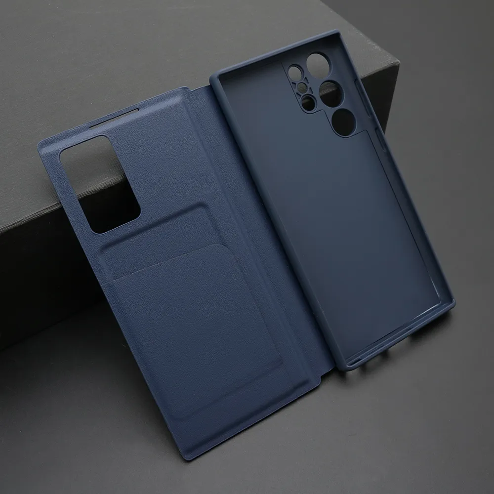 Futrola BI FOLD Smart Window za Samsung S908B Galaxy S22 Ultra 5G plava