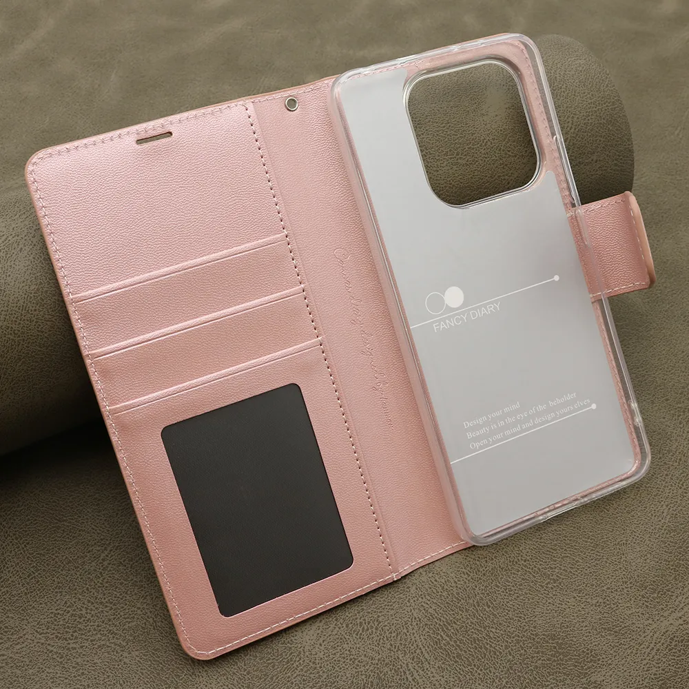 Futrola BI FOLD HANMAN II za Xiaomi Redmi Note 14 4G svetlo roze