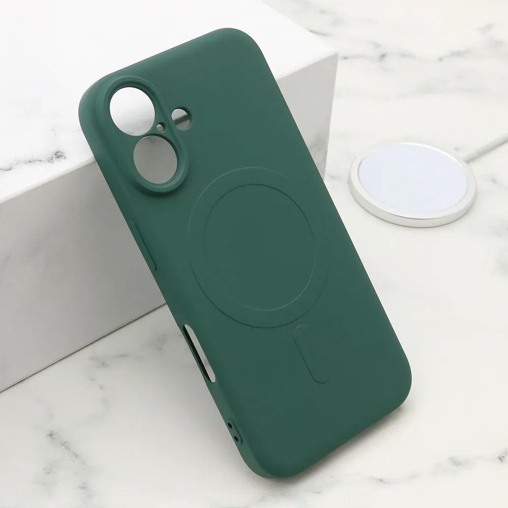 Futrola VELVET TOUCH MagSafe za iPhone 16 (6.1) tamno zelena