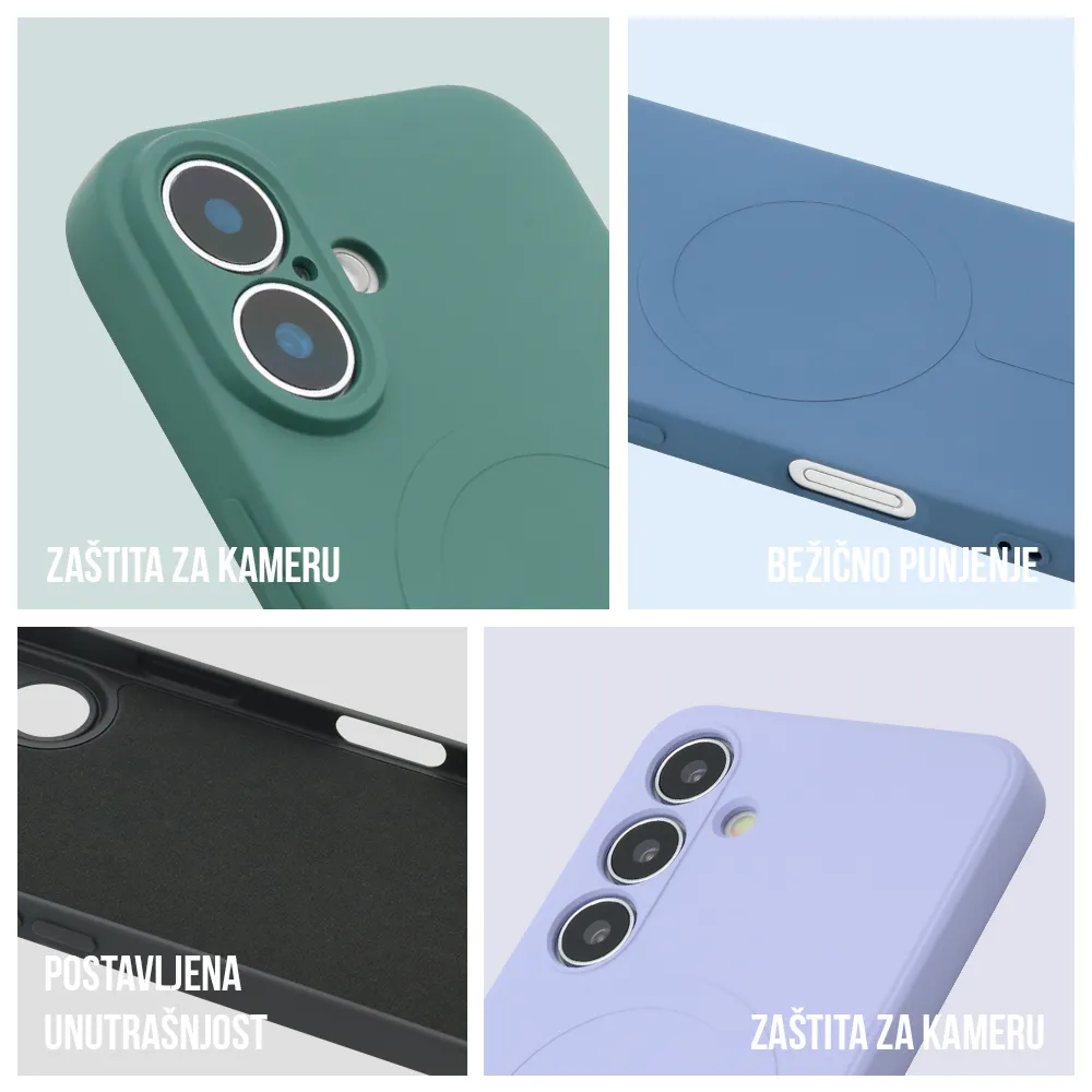 Futrola VELVET TOUCH MagSafe za Samsung A156B Galaxy A15 5G crna