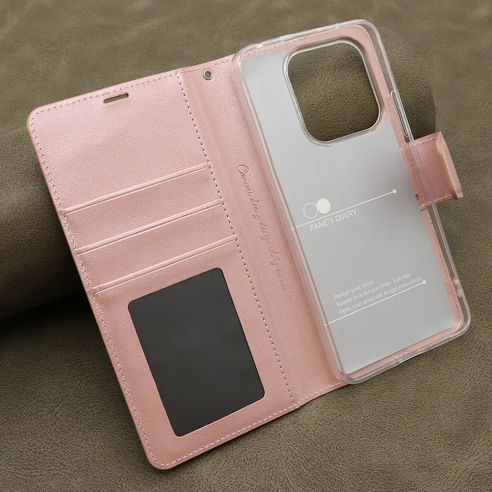 Futrola BI FOLD HANMAN II za Xiaomi Redmi Note 14 4G (Global) svetlo roze