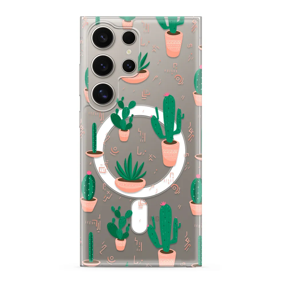 Futrola silikonska PRINT MagSafe za Samsung S928B Galaxy S24 Ultra 5G cactus