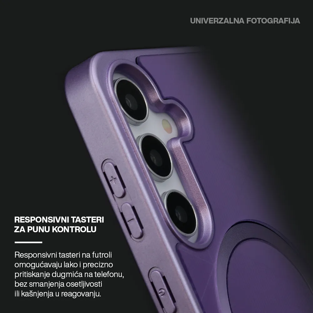 Futrola ZEN SHIELD MagSafe za Samsung S928B Galaxy S24 Ultra 5G ljubicasta