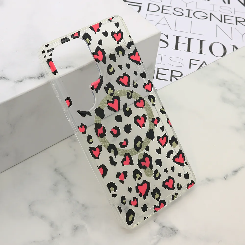 Futrola LEOPARD MagSafe za Samsung S938B Galaxy S25 Ultra 5G roze