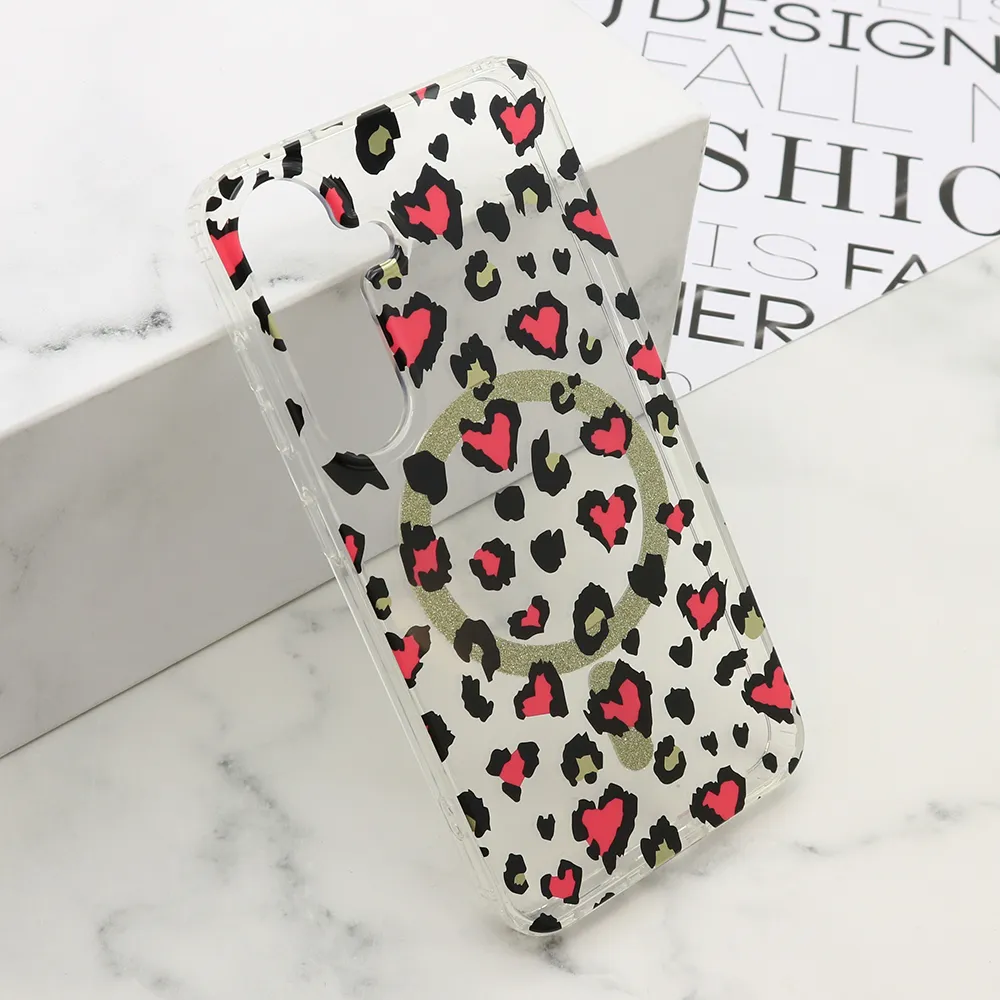 Futrola LEOPARD MagSafe za Samsung S931B Galaxy S25 5G roze