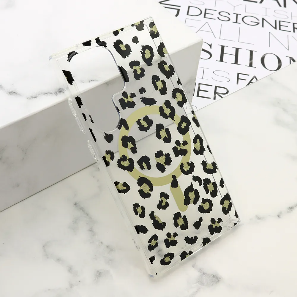 Futrola LEOPARD MagSafe za Samsung s928B Galaxy s24 Ultra 5G crna