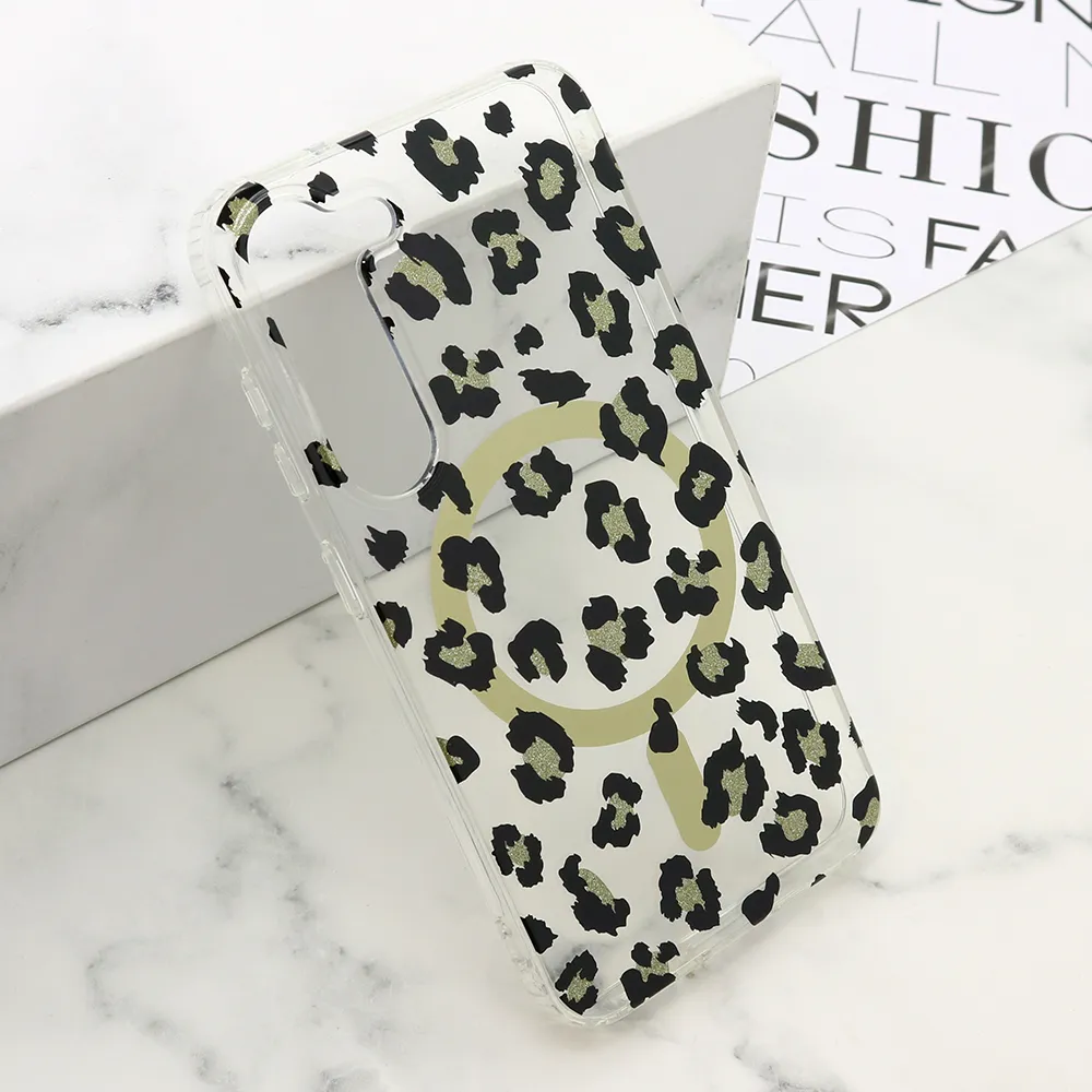 Futrola LEOPARD MagSafe za Samsung s911B Galaxy s23 5G crna